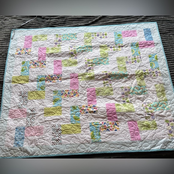 Small Handmade Lap Quilt, 46” x 58” - Picture 3 of 3